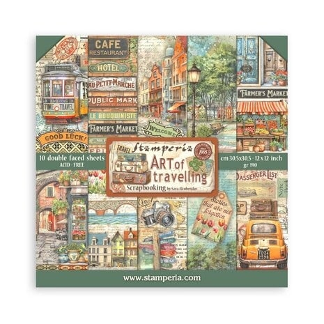 Stamperia Paper Pack 12x12" - Art of Travelling