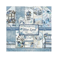 Stamperia Paper Pack 8x8" - Blue Land (lille)