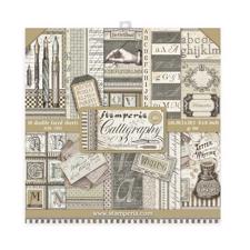 Stamperia Paper Pack 8x8" - Calligraphy (lille)