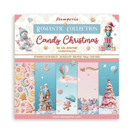 Stamperia Paper Pack 8x8" - Candy Christmas (lille)