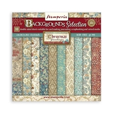 Stamperia Paper Pack 8x8" - Backgrounds / Christmas Greetings (lille)