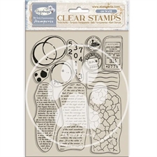 Stamperia Clear Stamp Set - Create Happiness / Dewdrops Mixed Backgrounds