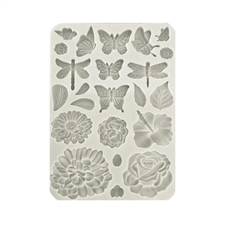 Stamperia Silicone Mould - Create Happiness Secret Diary / Butterflies and Flowers