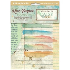 Stamperia A6 Rice Paper Backgrounds - Daisy Art