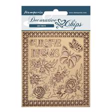 Stamperia Decorative Chips - Garden of Promises / Our Love, Dreams