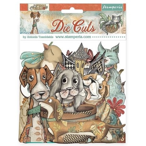 Stamperia Chipboard Die Cuts - Furry Friends