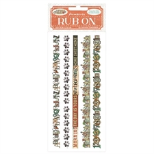 Stamperia Rub-Ons - Furry Friends / Stripes