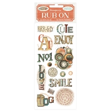 Stamperia Rub-Ons - Furry Friends / Writings