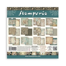 Stamperia Paper Pack 8x8" - BACKGROUNDS / Gardens of Time (lille)