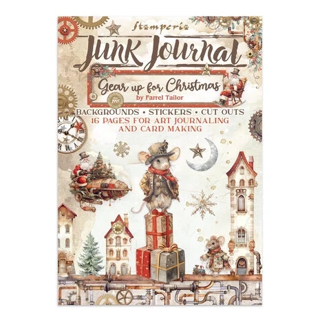 Stamperia Junk Journal Pad A4 - Gear up for Christmas