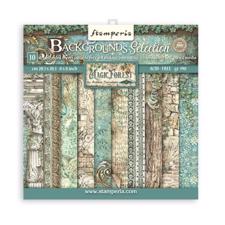 Stamperia Paper Pack 8x8" - Magic Forest BACKGROUNDS (lille)