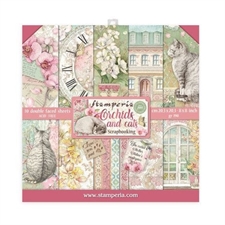 Stamperia Paper Pack 8x8" - Orchids & Cats (lille)