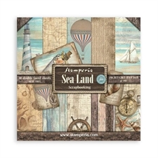 Stamperia Paper Pack 8x8" - Sea Land (lille)