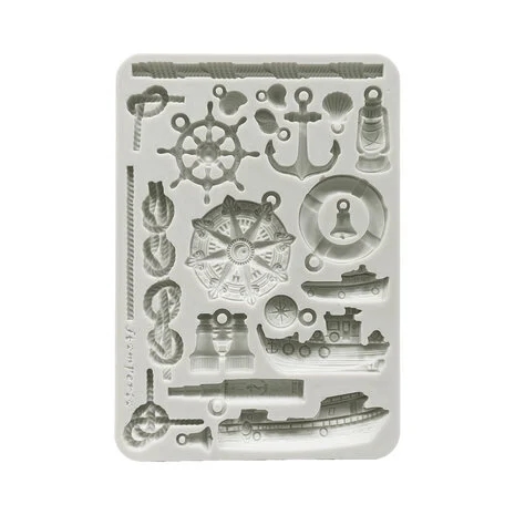 Stamperia Silicone Mould - Silent Sea / Rudders and Boats