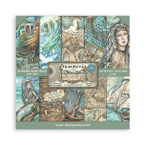 Stamperia Paper Pack 12x12" - Songs of the Sea