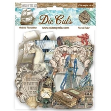Stamperia Chipboard Die Cuts - Songs of the Sea / Ship and Treasures