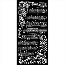Stamperia Thick Stencil 12x25 cm - Create Happiness / Music