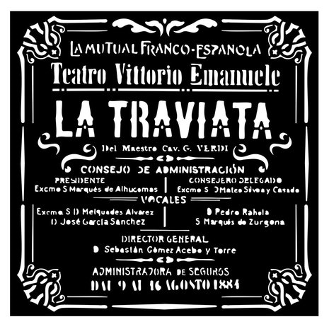 Stamperia Thick Stencil 18x18 cm - Desire / La Traviata
