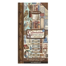 Stamperia Collectables Pad 6x12" - Vintage Library (motiv-blok)