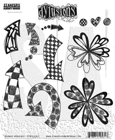 Cling Rubber Stamp Set - Dylusions / Blonde Moments