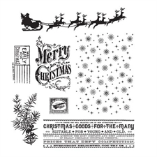 Tim Holtz Cling Rubber Stamp Set - Christmas Nostalgia