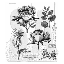 Tim Holtz Cling Rubber Stamp Set - French Garden