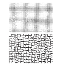 Tim Holtz Cling Rubber Stamp Set - Graph & Croc