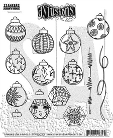 Cling Rubber Stamp Set - Dylusions / Hanging Your Baubles