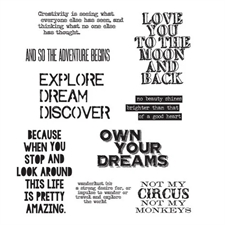 Tim Holtz Cling Rubber Stamp Set - Life Quotes