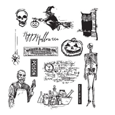 Tim Holtz Cling Rubber Stamp Set - Mini Halloween