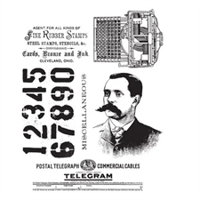 Tim Holtz Cling Rubber Stamp Set - Purveyor