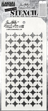 Tim Holtz Layering Stencil - Retro Diamond