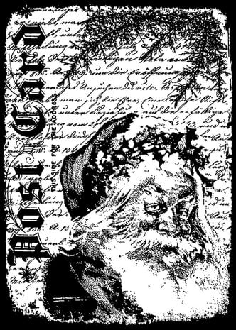 Tim Holtz Cling Rubber Stamp - Components / Santa Letter (ATC Size)