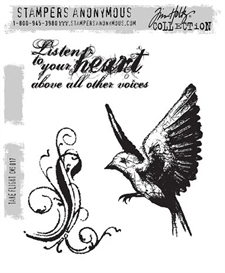 Tim Holtz Cling Rubber Stamp Set - Take Flight