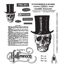 Tim Holtz Cling Rubber Stamp Set - Undertaker