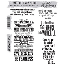 Tim Holtz Cling Rubber Stamp Set - Way with Words