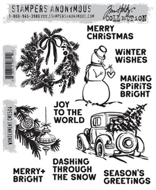 Tim Holtz Cling Rubber Stamp Set - Wonderment