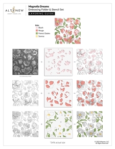 Altenew Embossing Folder & Stencil - Magnolia Dreams 3D (bundle)
