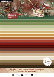 Studio Light Paper Pad (A5) - Unicolor / Cottage Christmas