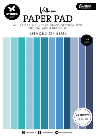 Studio Light Paper Pad (A5) - Vellum / Shades of Blue