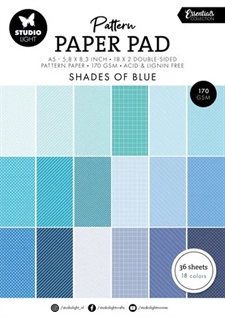 Studio Light Paper Pad (A5) -Patterns / Shades of Blue