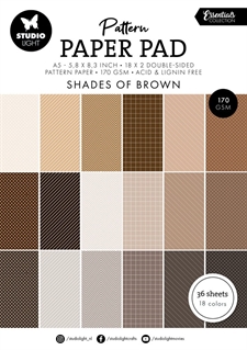 Studio Light Paper Pad (A5) -Patterns / Shades of Brown