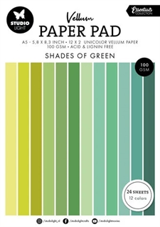 Studio Light Paper Pad (A5) - Vellum / Shades of Green