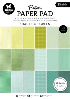 Studio Light Paper Pad (A5) -Patterns / Shades of Green