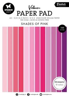 Studio Light Paper Pad (A5) - Vellum / Shades of Pink