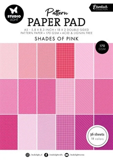 Studio Light Paper Pad (A5) -Patterns / Shades of Pink