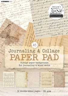 Studio Light Paper Pad (A5) - Journaling and Collage Vintage Backgrounds