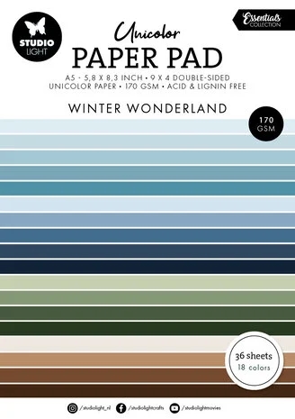 Studio Light Paper Pad (A5) - Unicolor / Winter Wonderland