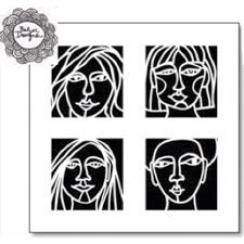 Crafter's Workshop Template 12x12" - Four Faces