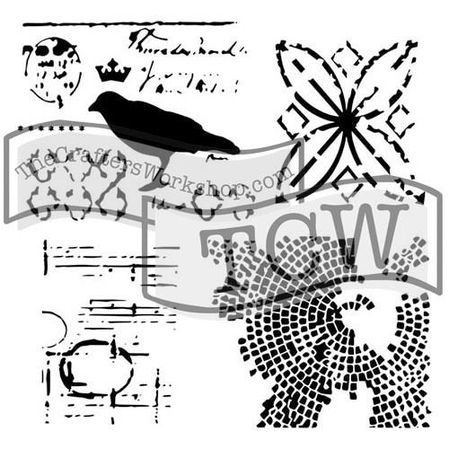 Crafter\'s Workshop Template 6x6" - Raven Mosaic